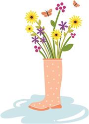 Flower Filled Boot