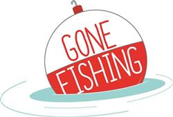 Gone Fishing Bobber SVG cut file at
