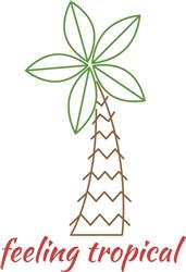 Tropical Tree Outline