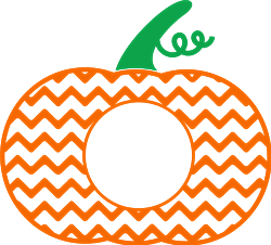 Chevron Pumpkin Monogram