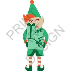 Elf Carrying Presents