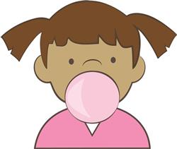 Girl Blowing Bubble