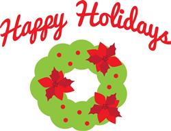 Happy Holidays Wreath