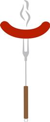 Hot Dog On Fork
