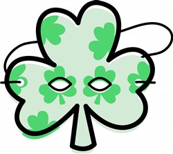 Irish clover mask print art print art at EmbroideryDesigns.com ...