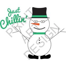 Snowman Just Chillin