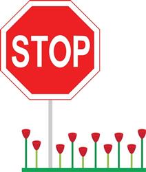 Stop Sign Tulips