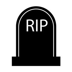 Rip Tombstone Outline Patterns: DFX, EPS, PDF, PNG, and SVG Cut Files