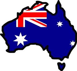 AUSTRALIA MAP FLAG