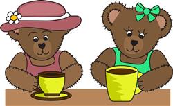 BEARS DRINKING COFFEE