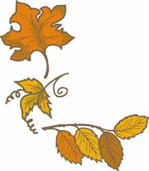 CORNER FALL LEAVES