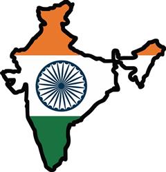 INDIA MAP FLAG