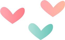 MULTI COLORED HEARTS