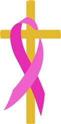 CANCER RIBBON ON CROSS SVG cut file at EmbroideryDesigns.com ...