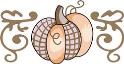 PUMPKIN AND SCROLL BORDER