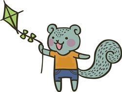 Squirrel With Kite