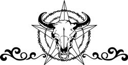 WESTERN SKULL SCROLL