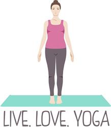 Yoga tree pose home wall canvas - TenStickers
