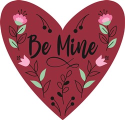 Be Mine Valentine Heart SVG cut file at EmbroideryDesigns.com ...