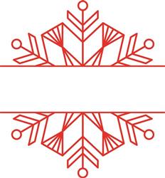 Redwork Snowflake Name Split