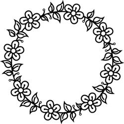 Circular Vine Frame SVG file - SVG Designs