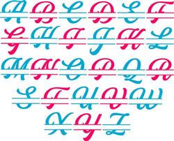 Split Script Alphabet