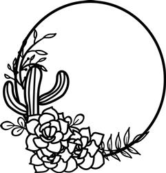 Cactus Flower Circle