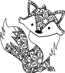 Cute Mandala Fox