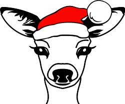 Deer & Santa Hat