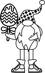 Egg Gnome Outline
