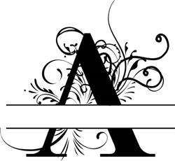 Elegant Split Letter A