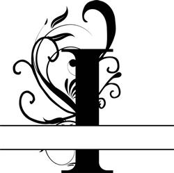 Elegant Split Letter I