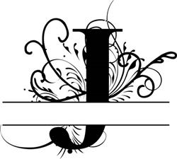 Elegant Split Letter J