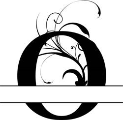 Elegant Split Letter O