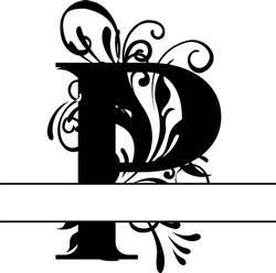 Elegant Split Letter P