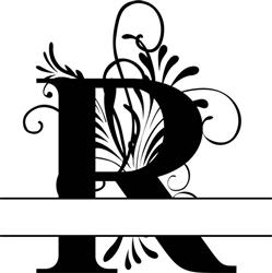 Elegant Split Letter R