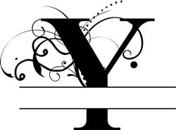 Elegant Split Letter Y