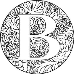 Mandala Monogram Letter B