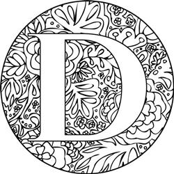 Mandala Monogram Letter D