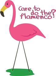 Pinkalicious Flamingo print art print art at EmbroideryDesigns.com