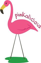 Pinkalicious Flamingo print art print art at EmbroideryDesigns.com