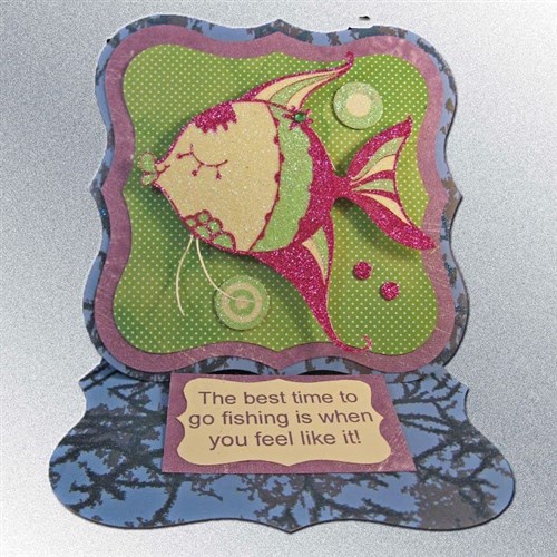 Angel Fish Doodle Digital Stamp For Card Making