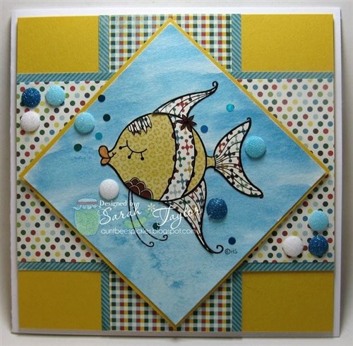 Angel Fish Doodle Digital Stamp For Card Making