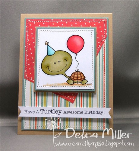 Birthday Turtle Digital Stamp