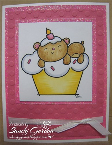 Cupcake Bear Digital Stamp