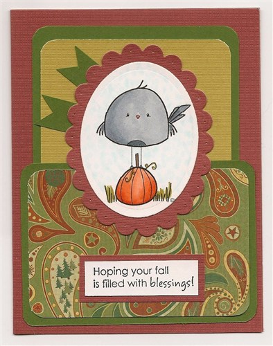 Black Birdie Digital Stamp for Card Making
