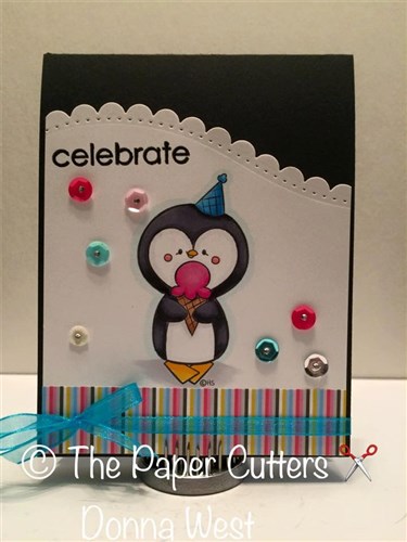 Birthday Penguin Digital Stamp