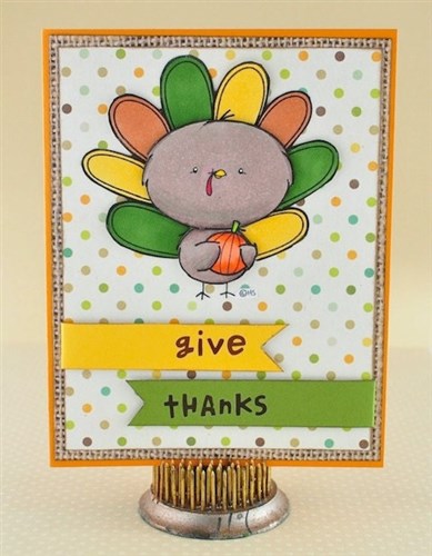 Cute Turkey Digital Stamp for Card Making