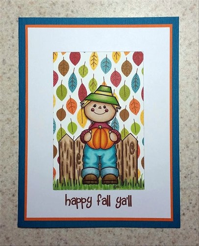 Scarecrow Pumpkin Digital Stamp