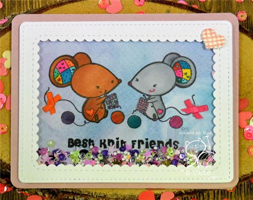 Crocheting & Knitting Mice Digital Stamp